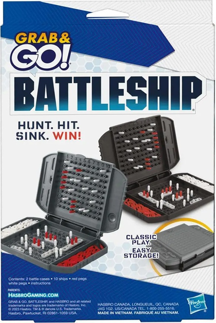 Настільна гра Hasbro Grab and Go Statki Battleship (грецька версія) (5010996163356) - зображення 4