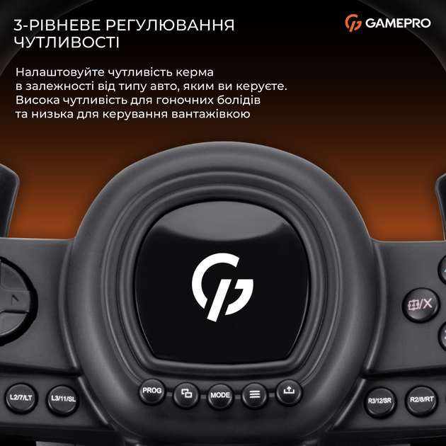Игровой руль GamePro RW038PM с педалями и коробкой передач PC/XBOX360/XBOXONE/SWITCH/PS3/PS4 - изображение 10
