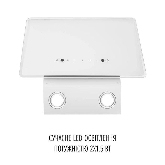 Вытяжка декоративная наклонная PERFELLI VIO 5HW BIANCO - изображение 8