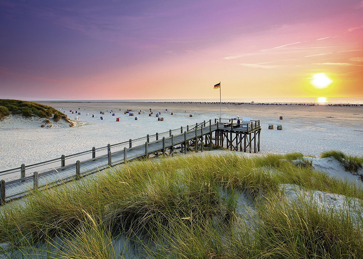 Puzzle Ravensburger Germany Zachód słońca w Amrum 1000 elementów 12000690 (4005555006909) - obraz 2