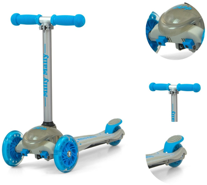 Самокат дитячий Milly Mally 3246 Zapp Scooter Сірий (5901761126082) - зображення 4