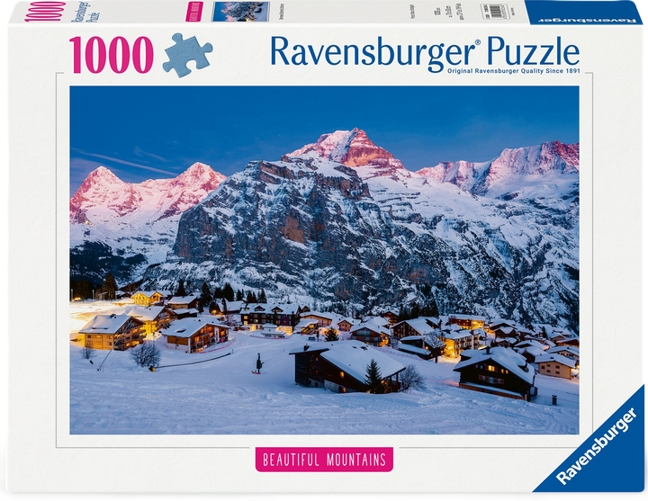 Puzzle Ravensburger Beautiful Mountains Bernese Oberland, Murren 1000 elementów 12000254 (4005555002543) - obraz 1