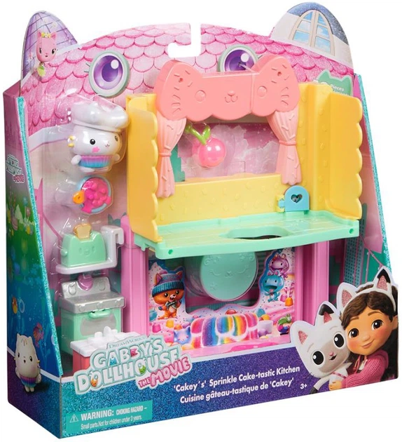 Zestaw do zabawy Gabby's Dollhouse Domek dla lalek Gabby w kinie: Balkon-portal Kuchnia Babeczki (SM36277/6074281) - obraz 2