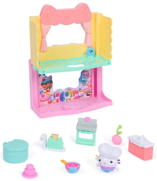 Zestaw do zabawy Gabby's Dollhouse Domek dla lalek Gabby w kinie: Balkon-portal Kuchnia Babeczki (SM36277/6074281) - obraz 3