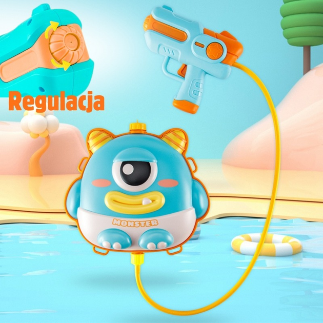 Pistolet na wodę Woopie UFO MONSTER z plecakiem pojemność 2.1 l 504380 (5906280650438) - obraz 2