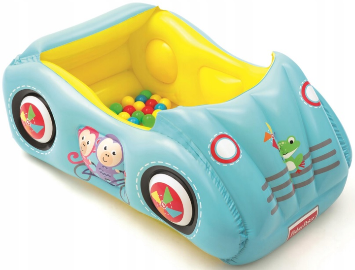 Ігровий центр Bestway Fisher-Price Надувна гоночна машина з кульками (6942138961881) - зображення 3
