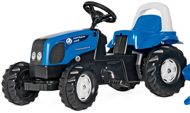 Traktor na pedałach Rolly Toys Kid Landini z przyczepą Niebieski (4006485011841) - obraz 2
