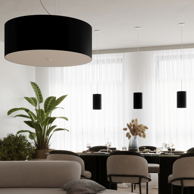 Світильник люстра підвісний Sollux Otto 1xE27/60W/230V з діаметром 15 см чорний (SL.0742) - изображение 2