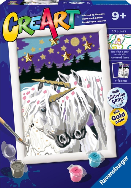 Malowanie po numerach Ravensburger CreArt Zakochane jednorożce (4005556237104) - obraz 1