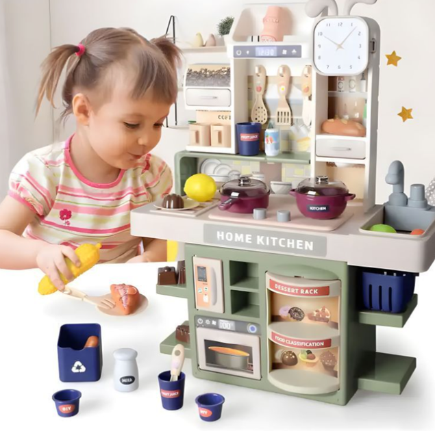 Кухня для дітей Multistore 42T-3 EcoToys звуки LED парогенератор 35 аксесуарів (5905817004010) - зображення 7
