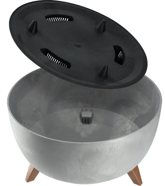 Doniczka na nóżkach Kadax z wkładką na dno Szary 47 cm (5903699495988) - obraz 5