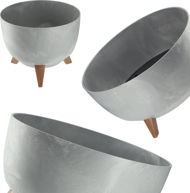 Doniczka na nóżkach Kadax z wkładką na dno Szary 47 cm (5903699495988) - obraz 10