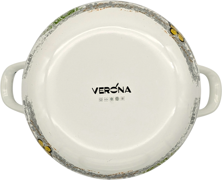 Кастрюля Verona эмалированная со стеклянной крышкой 4 л (VR-0004-22) - изображение 5