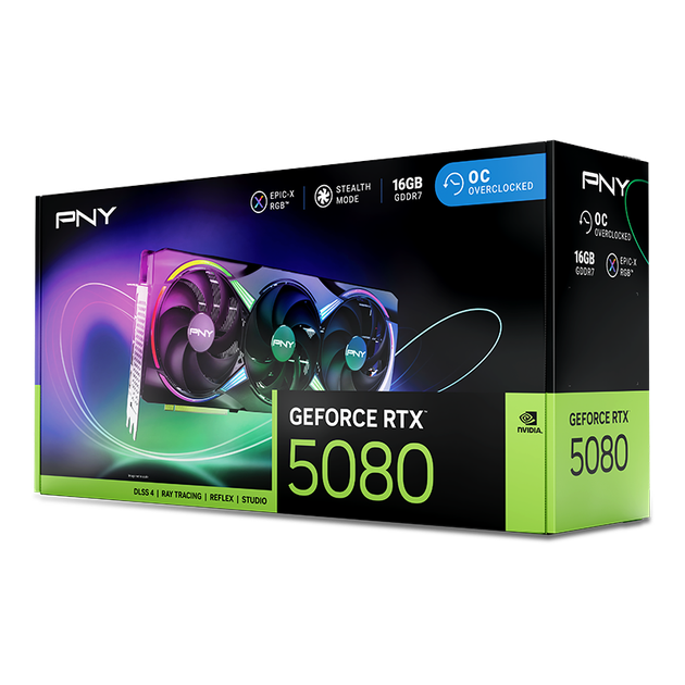 Відеокарта PNY GeForce RTX 5080 ARGB EPIC-X RGB OC Triple Fan (VCG508016TFXXPB1-O) - зображення 3