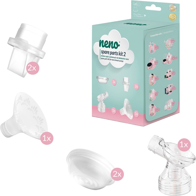 Zestaw części zamiennych do laktatorów Neno Spare Parts Kit 2 (5902479674964) - obraz 1