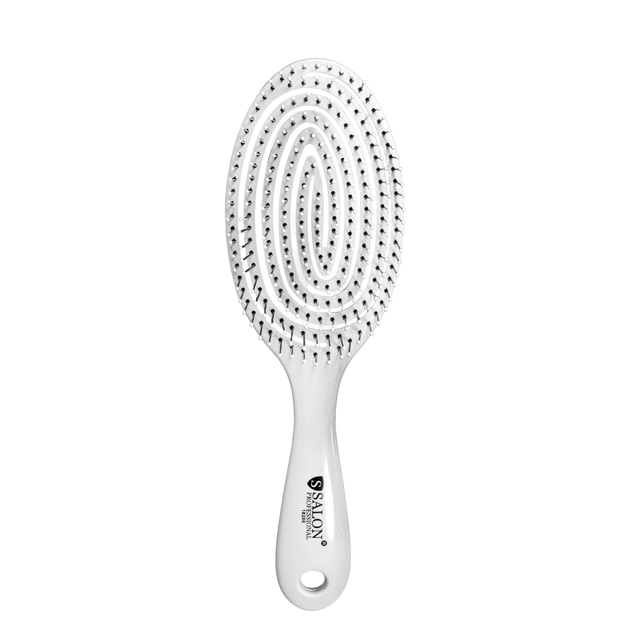 Щітка для волосся масажна продувна велика Salon Professional 18200 SL, біла - Фото 1 Щітка для волосся масажна продувна велика Salon Professional 18200 SL, біла - изображение 1