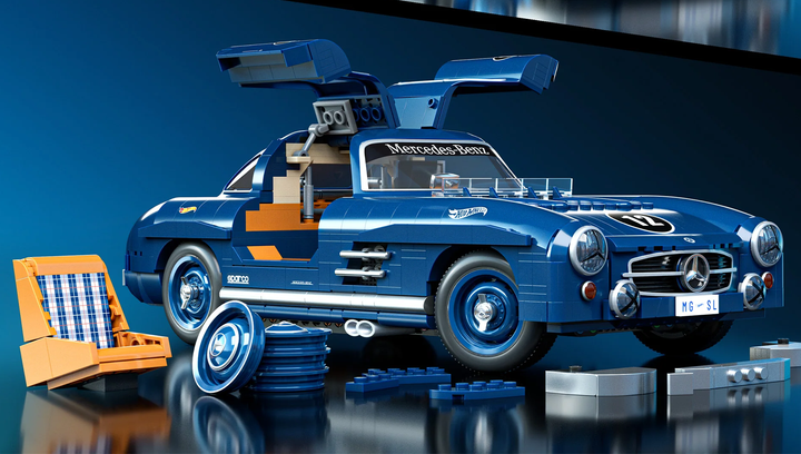 Конструктор Hot Wheels Brick Shop Mercedes-Benz 300 SL 1600