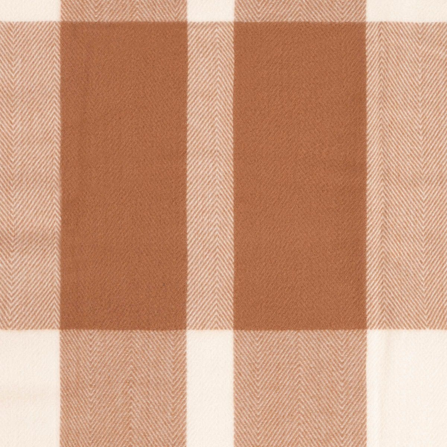 Koc Homla Melrose puszysty w kratę beżowy z brązowym 150 x 200 cm (5906496749704) - obraz 2