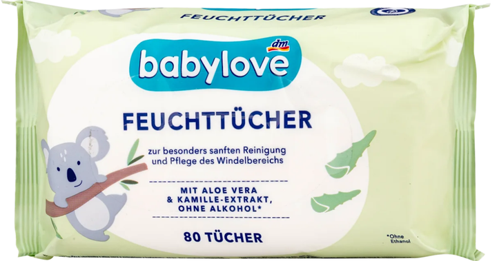 Детские влажные салфетки Babylove Feuchttucher (80шт) - изображение 2