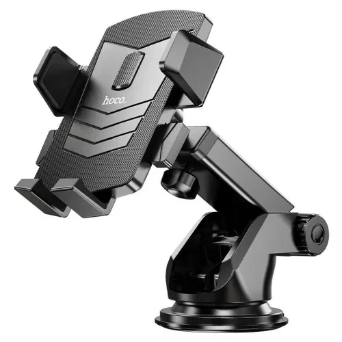 Автотримач Hoco CA83 David one-button center console car holder Чорний - Фото 1 Автотримач Hoco CA83 David one-button center console car holder Чорний - зображення 1