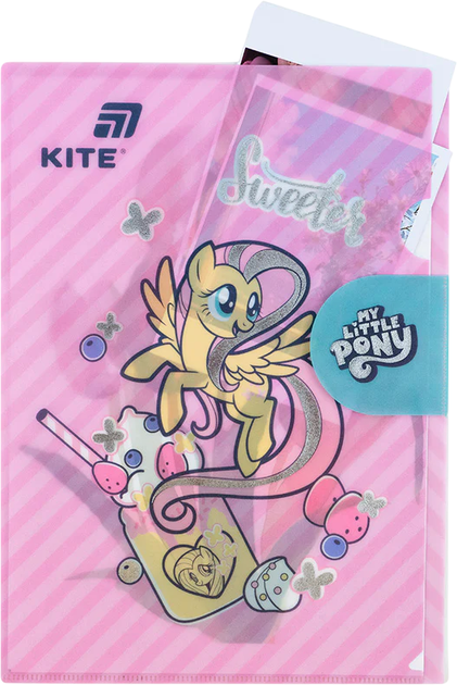 Папка-уголок с клапаном Kite My Little Pony А4 Матовая Розовая (LP25-248) - Фото 5 Папка-уголок с клапаном Kite My Little Pony А4 Матовая Розовая (LP25-248) - изображение 5