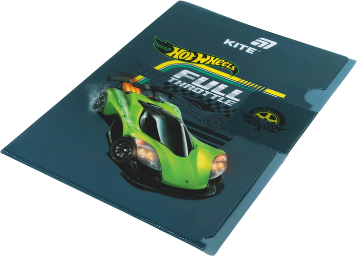 Набор папок-уголков с клапаном Kite Hot Wheels А4 Матовые Серые х 12 шт (HW25-248-1) - изображение 2