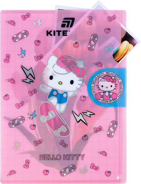 Папка-куточок з клапаном Kite Hello Kitty А4 Матова Рожева (HK25-248-4) - Фото 5 Папка-куточок з клапаном Kite Hello Kitty А4 Матова Рожева (HK25-248-4) - зображення 5