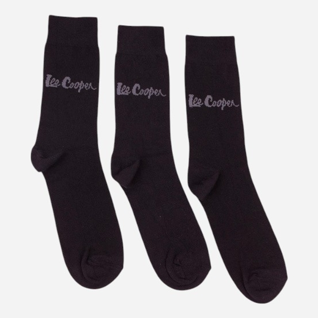 Набір чоловічих шкарпеток високих бавовняних Lee Cooper Anksocks 725 Чорний (5906598069267) - зображення 1