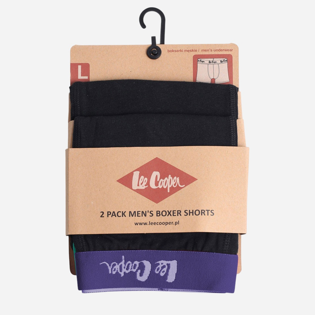 Zestaw majtek męskich typu bokserki Lee Cooper Duobox 9545 XL 2 szt Fioletowy/Turkusowy - obraz 2