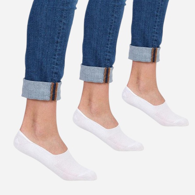 Набір жіночих слідів бавовняних Lee Cooper Invsocks 1802 Білий (5906598013543) - зображення 1