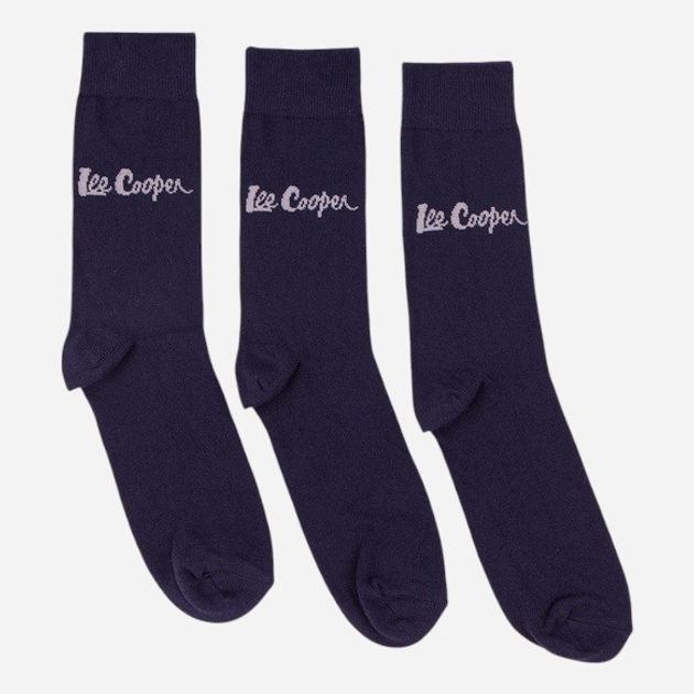Набір чоловічих шкарпеток високих бавовняних Lee Cooper Anksocks 726 Темно-синій (5906598069274) - зображення 1