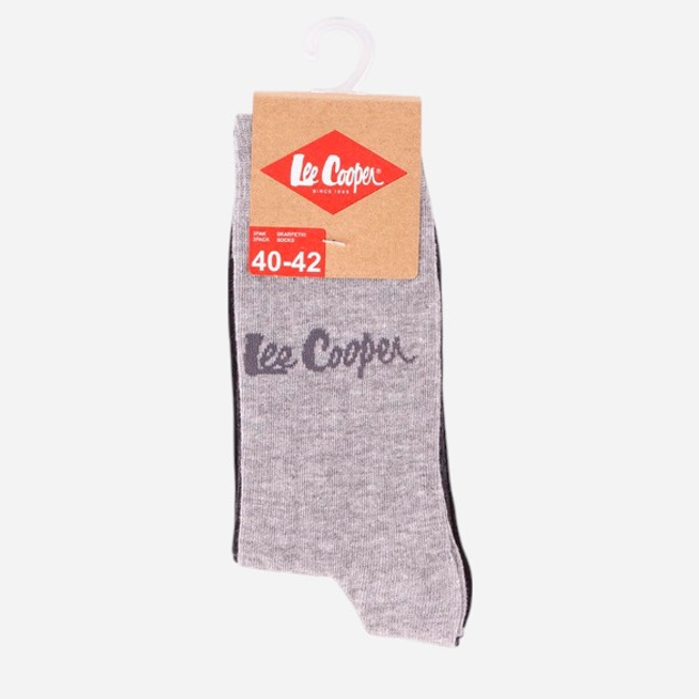 Набір чоловічих шкарпеток високих бавовняних Lee Cooper Anksocks 727 Чорний/Сірий (5906598069304) - зображення 3