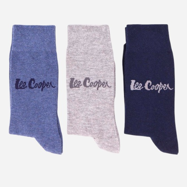 Набір чоловічих шкарпеток високих бавовняних Lee Cooper Anksocks 728 Синій/Сірий (5906598069328) - зображення 2