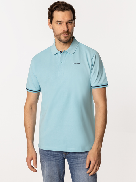 Поло довге чоловіче Lee Cooper Tomm 5026 Блакитне (5905991723882) - зображення 3