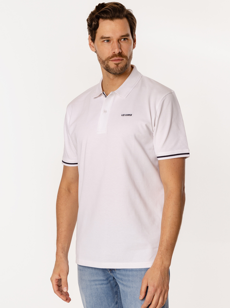 Поло довге чоловіче Lee Cooper Tomm 5026 Біле (5905991723998) - зображення 3