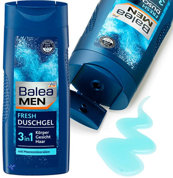 Гель для душу Balea Men Fresh 3в1 300мл - Фото 2 Гель для душу Balea Men Fresh 3в1 300мл - зображення 2