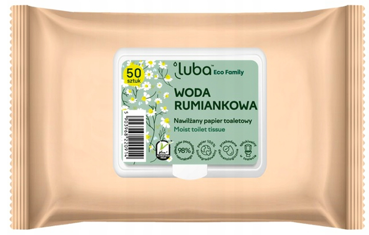 Вологий туалетний папір Luba ECO Family Chamomile, 50 шт - зображення 2