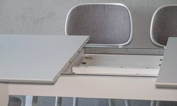Стол раскладной Милан 1100/1400x700x750 белый - изображение 4