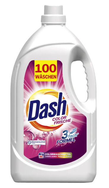Гель для прання кольорових тканин Dash Color Frische 5 л 100 прань - Фото 2 Гель для прання кольорових тканин Dash Color Frische 5 л 100 прань - зображення 2