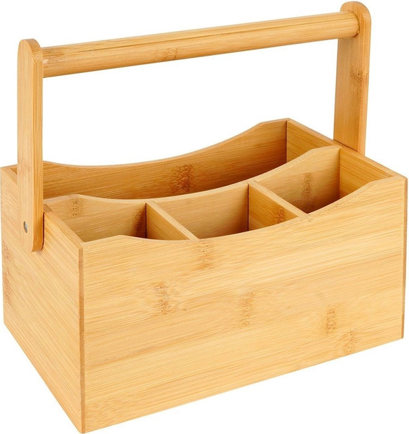 Stojak na sztućce Vilde drewniany 22 x 14 x 23.5 cm (5904316448400) - obraz 1