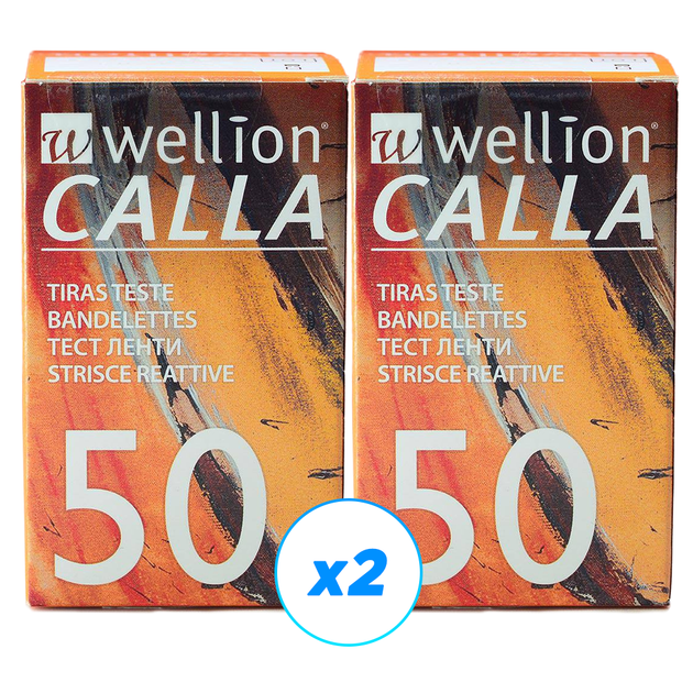 Тест-полоски Веллион Калла (Wellion Calla Light) №50 - 2уп., (100 шт.) - Фото 1 Тест-полоски Веллион Калла (Wellion Calla Light) №50 - 2уп., (100 шт.) - изображение 1