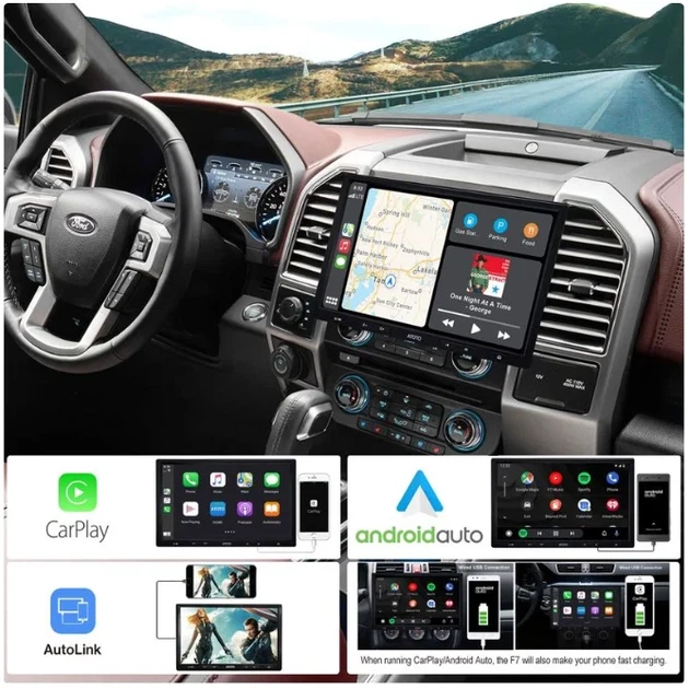 Автомагнитола ATOTO F7 PE F7G210PE / 10.1" / Сенсорная / Linux / Apple CarPlay / Android Auto / Bluetooth / WI-FI / GPS / USB / AUX / microSD slot / 2DIN Б/В b1 - изображение 2