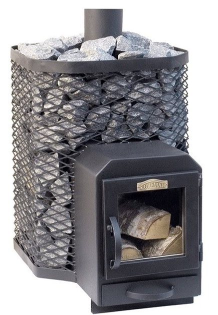 Піч для сауни Stoveman на дровах 17 kW Чорна 16-LS (13110085) - зображення 1
