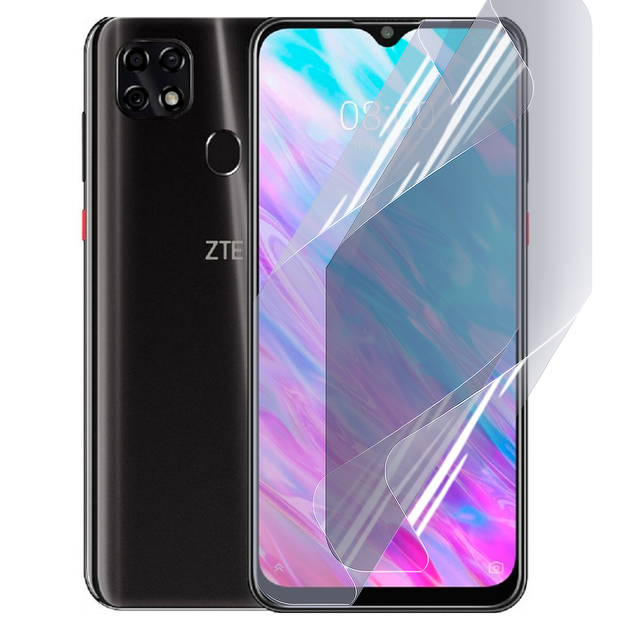 Плёнка гидрогелевая для ZTE Blade 20 Smart глянцевая противоударная прозрачная - Фото 1 Плёнка гидрогелевая для ZTE Blade 20 Smart глянцевая противоударная прозрачная - изображение 1