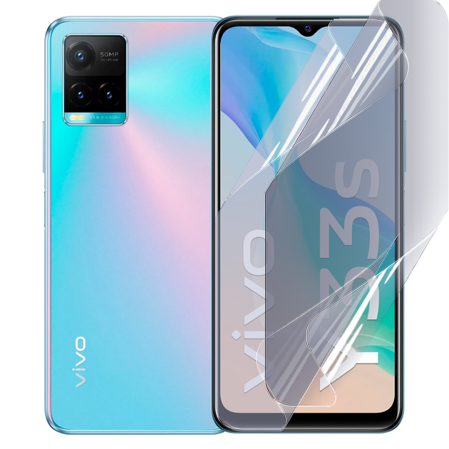 Плівка гідрогелева для Vivo Y33S глянцева протиударна прозора - Фото 1 Плівка гідрогелева для Vivo Y33S глянцева протиударна прозора - зображення 1