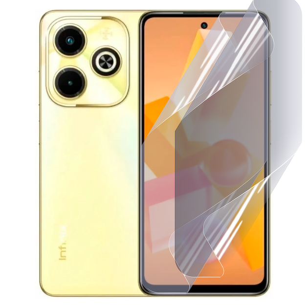 Плёнка гидрогелевая матовая для Infinix Hot 40i протиударная прозрачная - Фото 1 Плёнка гидрогелевая матовая для Infinix Hot 40i протиударная прозрачная - изображение 1