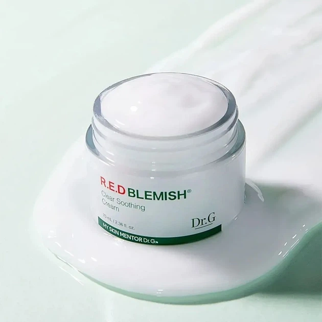 Krem do twarzy Doctor.G Red Blemish Clear Soothing Cream kojąco-nawilżający 70 ml (8809838652465) - obraz 4