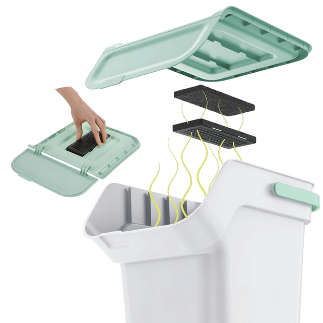 Набір контейнерів для сміття Kadax 25 л х 4 шт (5903699492840) - зображення 3