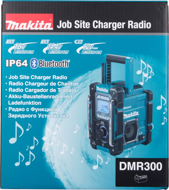 Odbiornik radiowy Makita DMR300 z ładowarką (0088381899512) - obraz 18