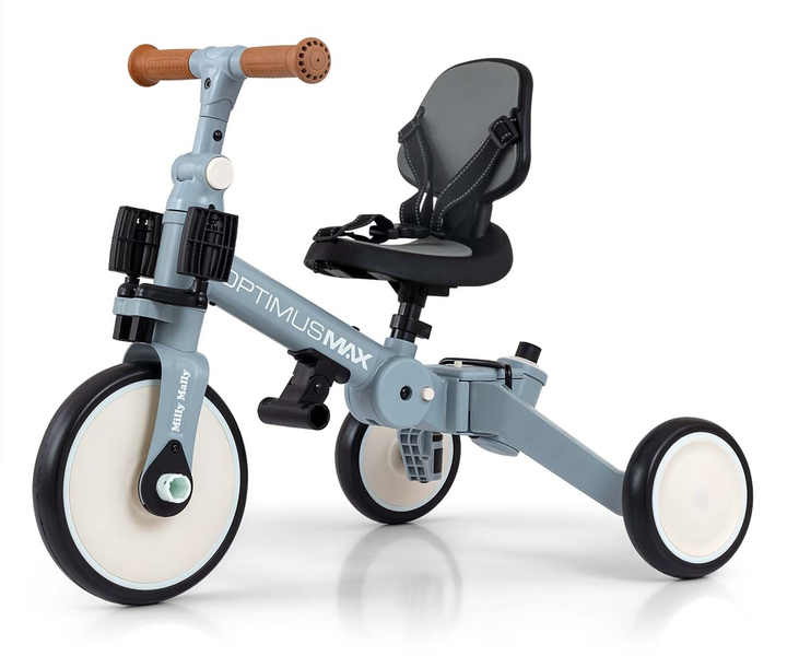 Rowerek trójkołowy Milly Mally Optimus Max Denim 5w1 6266 (5907090700238) - obraz 3